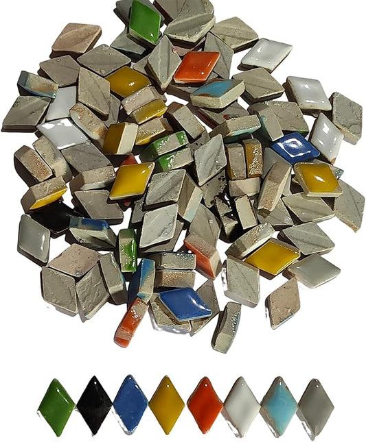 PINUO&KE 0.99 lb Mosaic Tiles for Crafts Bulk, Mosaic Ceramics Pieces for Garden Crafts Kits DIY Mosaic Art Decor