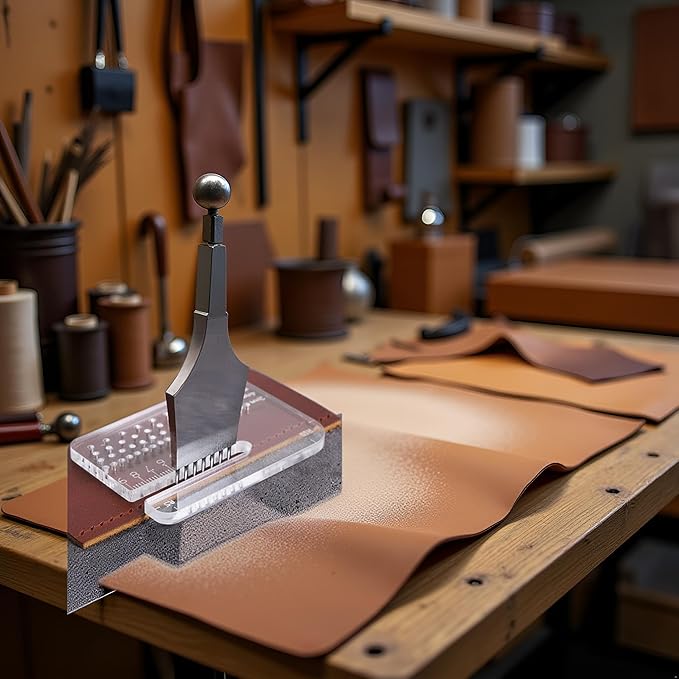 Leather Craft Punching Tools Leather Stitching Aid Plate Perforation and Protecting Leather Surface Leathercraft Accessories