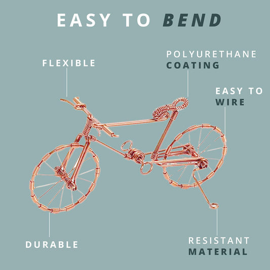 UTILE 18 20 22 24 Gauge 90 ft 99.9% Pure Soft Copper Wire for Electroculture Gardening, Jewelry Making, Crafting Wire Bendable, Plant Wire (Rose Gold 24)