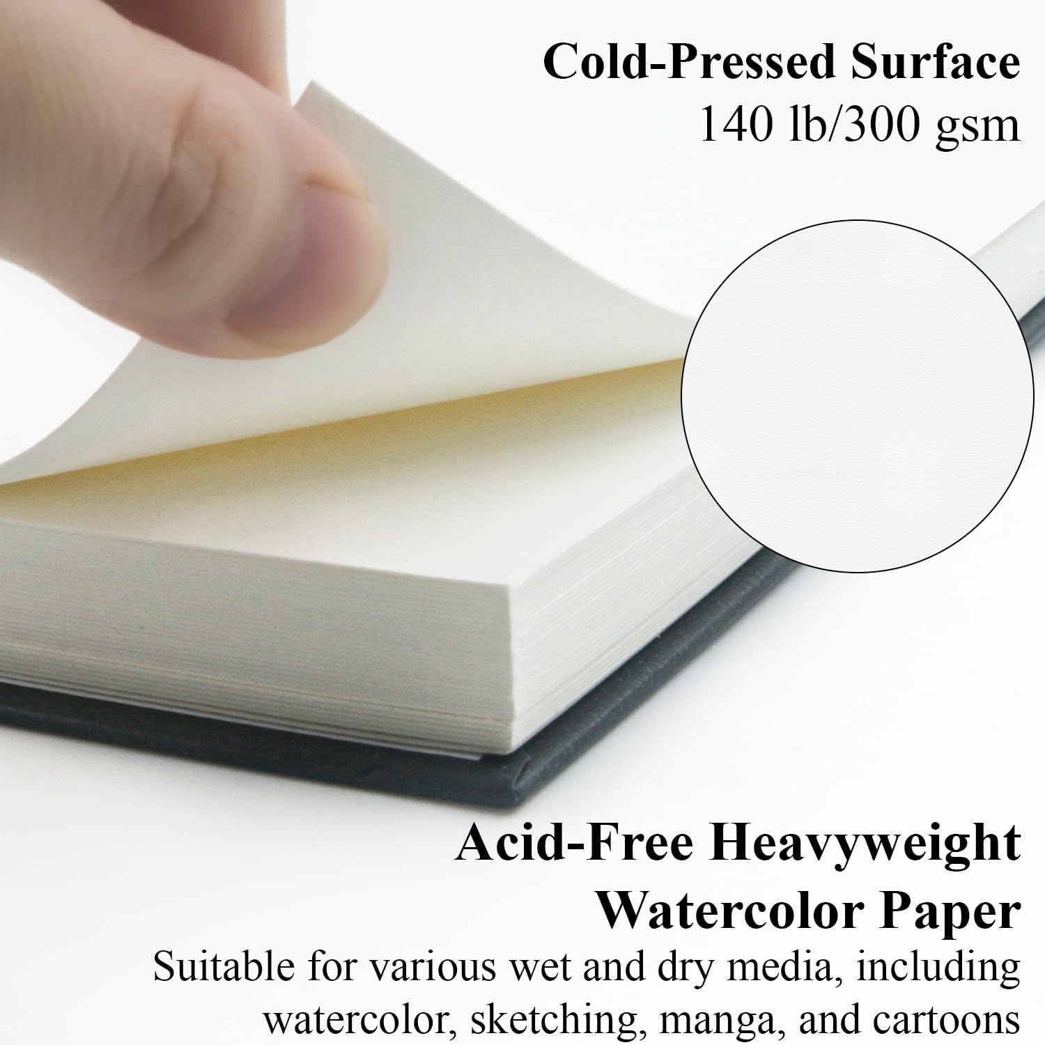 Watercolor Sketchbook 10"x12", 32 Sheets (64 Pages) Water Color Paper, 140lb/300gsm Watercolor Paper, Spiral Hardcover Watercolor Notebook for Painting, Water Color Sketch Books for Teens & Adults. - Crafty Corner