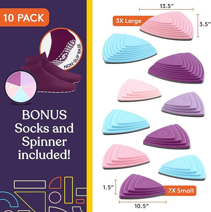 Special Supplies Stepping Stones for Kids Indoor and Outdoor Balance Blocks Promote Coordination, Balance Strength Child Safe Rubber, Non-Slip Edging