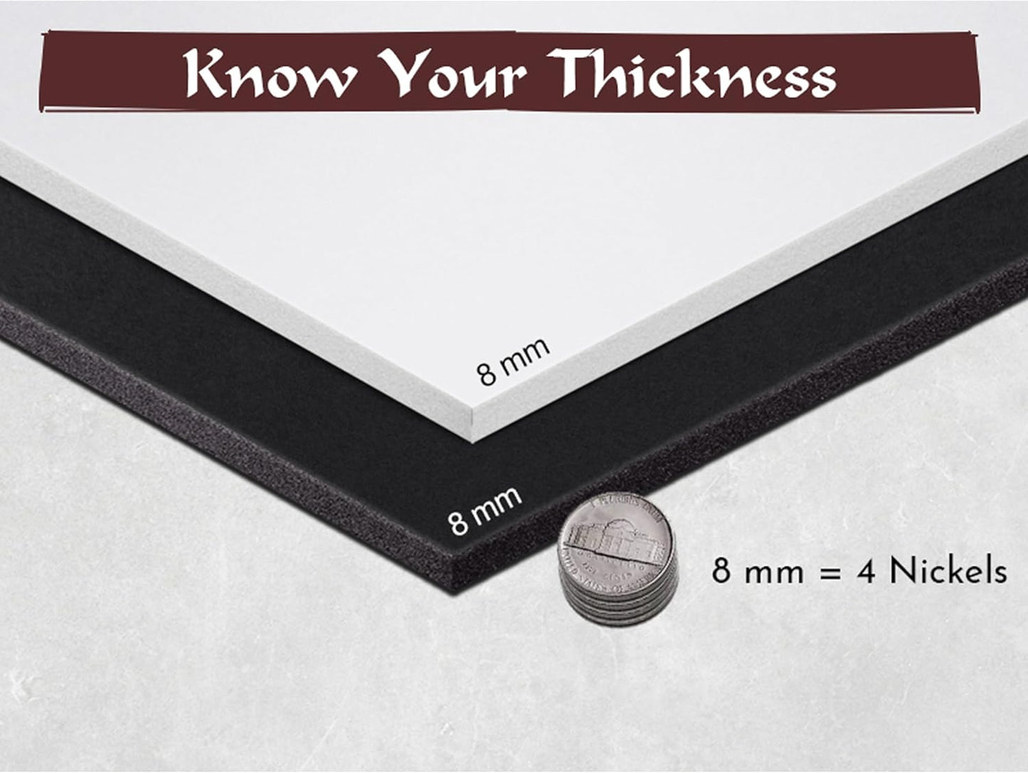 2-Pack EVA Foam Cosplay Bundle - 2 Pack: 8mm Thick (Black) 14" x 39" Sheet - Premium Foam Sheets - Ultra High Density Craft Foam 85 kg/m3 - by The Foamory