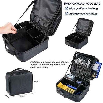 124Pcs 3D Printing Accessory Tools with Tool Bag for 3D Printer Modeler Basic Tools Diverse 3D Print Nozzle Cleaning Kit Mini Rotary Tool 3D Printer Tools for Remove/Trim and Finish 3D Print