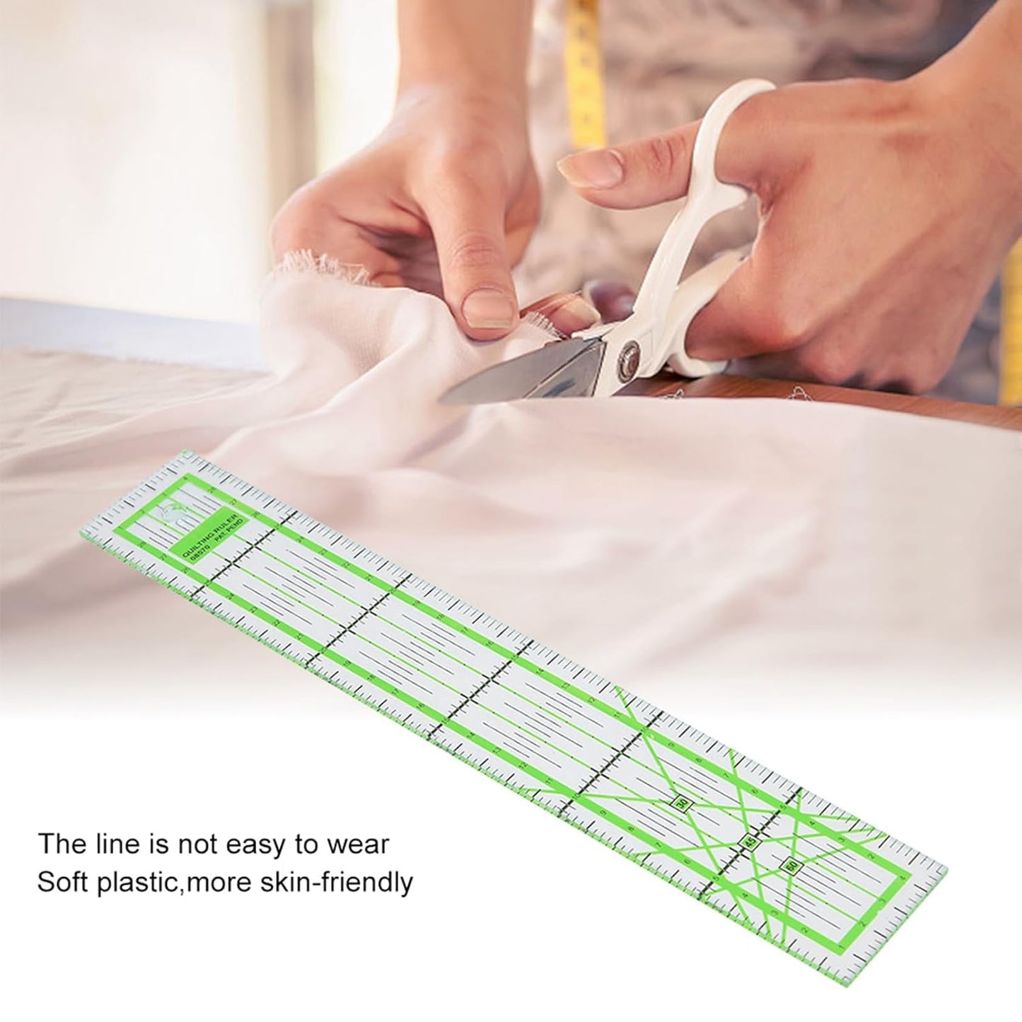 Quilting Rulers, 5 X 30cm Acrylic Sewing Ruler for Easy Cutting