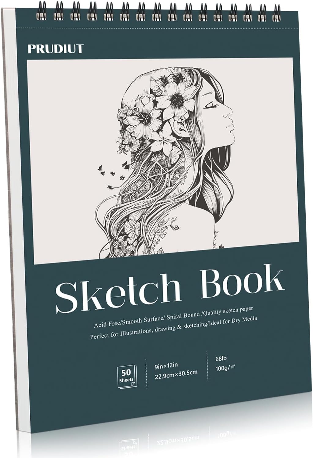 Sketch Book 9×12 inch, Spiral Bound Sketch Pad 50 Sheets (68lb/100gsm), Acid-Free Sketchbook for Drawing Painting Sketching, Art Paper Drawing Supplies for Teens Adults Artists Gifts - Crafty Corner