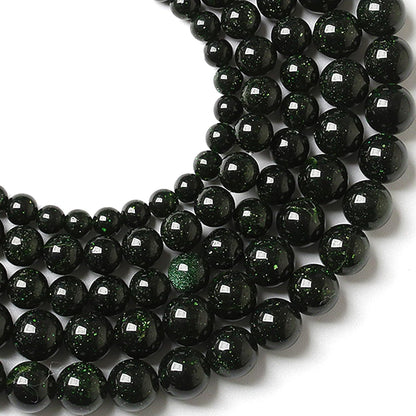12MM 32pcs Natural Green Sandstone Energy Healing Beads Round Loose Beads for Jewelry Making Bracelet 1 Strands 15"