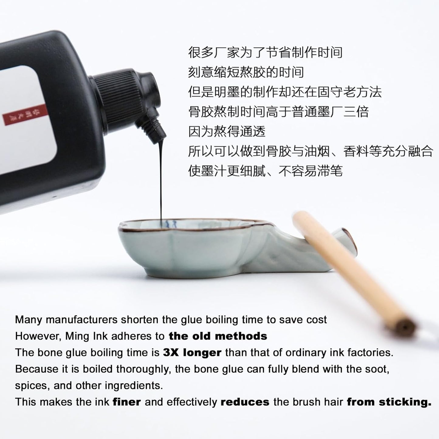 Calligraphy and Sumi Liquid Ink, Traditional Black Sumi Ink for Chinese Calligraphy, Painting and Japanese Brush Art, Light Glue (16.9 OZ/ 500ml) - Crafty Corner