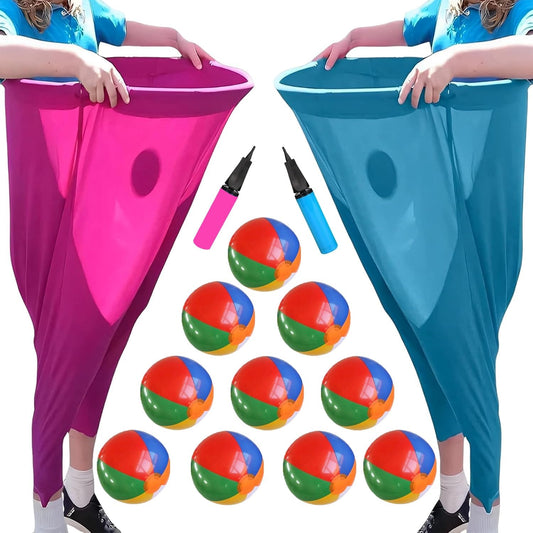 Grandma Pants Garden Game, Grandma Pants Outdoor Game, Equipped with Inflatable Balloons and Bicycle Pumps, Suitable for Birthdays, Barbecues, and Outdoor Activities for Family Reunions