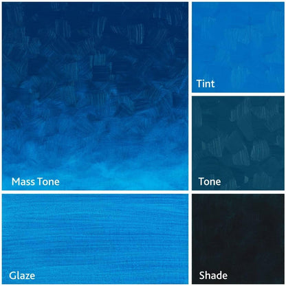 Tusc & Pine Artist Oil Paint - Manganese Blue Pastiche, 40 ml, Non-Yellowing, Rich & Creamy Consistency, Maximum Pigment Load, Small Batch Milled Oil Paints Made in the USA for Professional Artists
