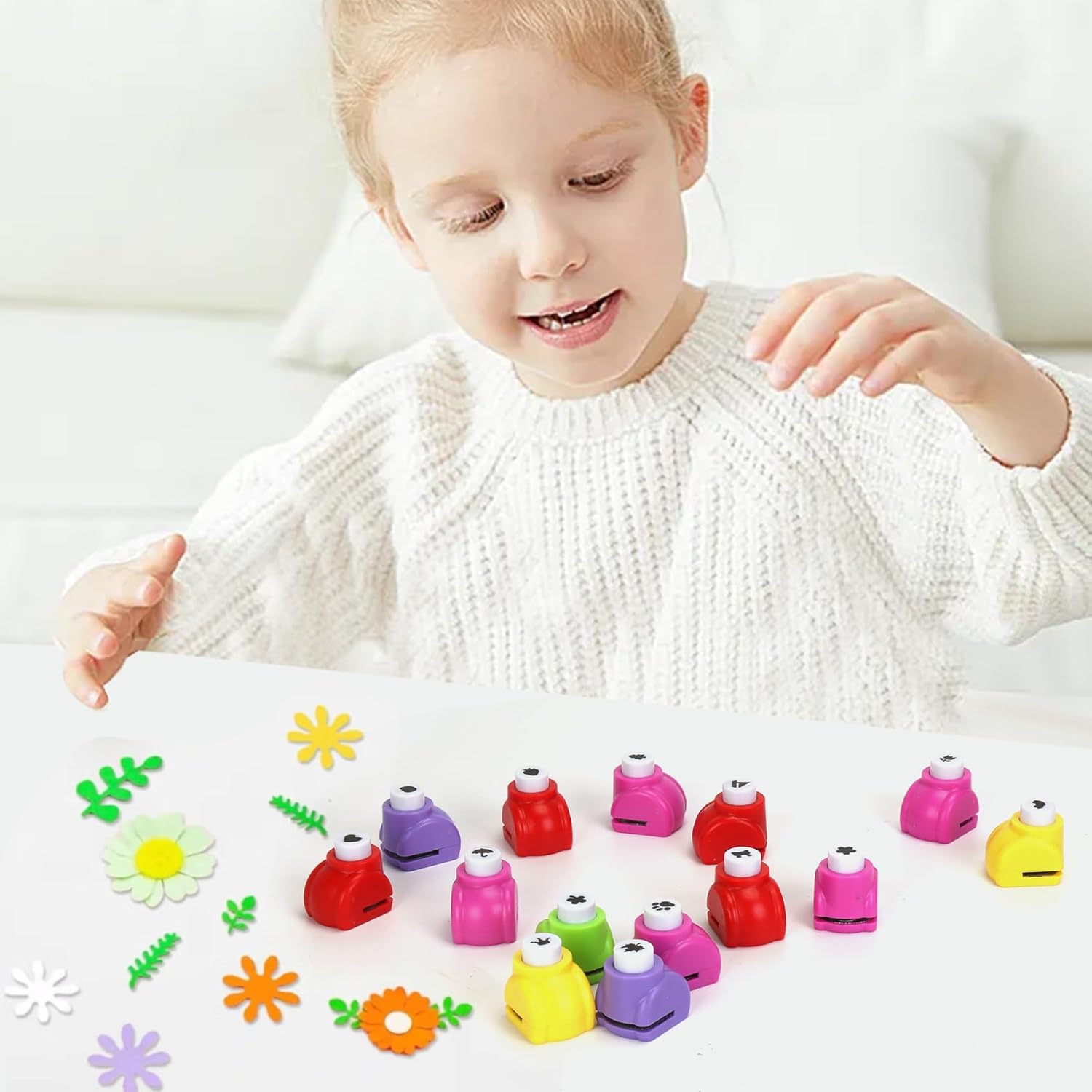Paper Punches, Punch Craft Set Punches, Hole Punch Shapes Scrapbooking Supplies for Kindergarten Teacher Office Supplies and DIY Arts (Classic Mini 20pcs) - Crafty Corner