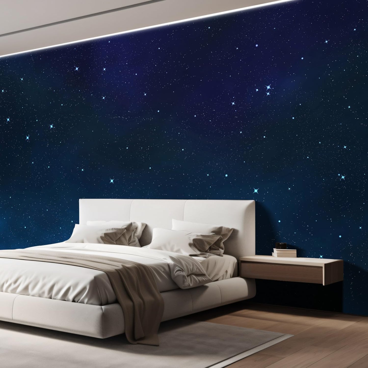 wall26 Wall Sticker/Wall Mural Beautiful Scenery of The Starry Night, Not Peel and Stick, Non-Woven Wallpaper Decorative for Bedroom, Living Room, Office - 96x120 inches