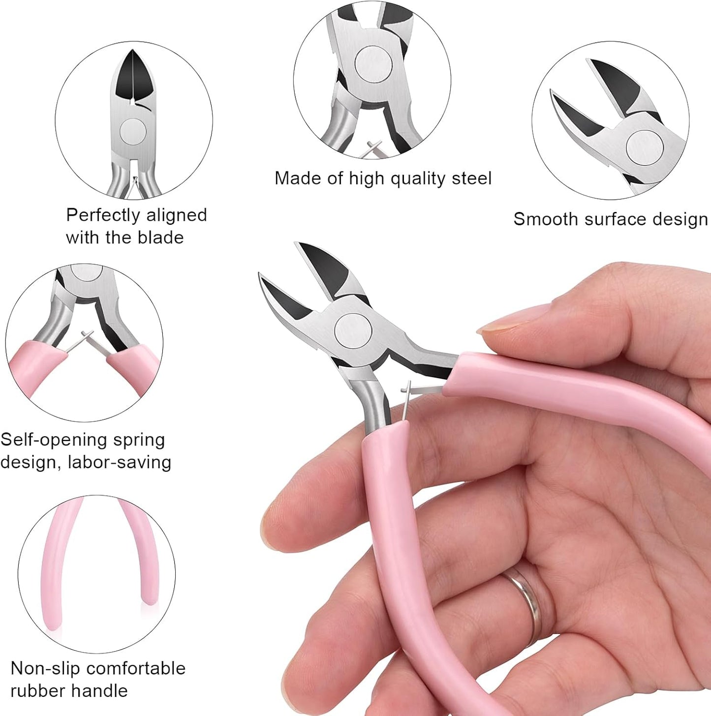 5 Pack Jewelry Pliers Tool Set, Includes Round, Chain, Needle, Bent & Zipper Pliers for Repair, Wire Wrapping & Crafts - Crafty Corner