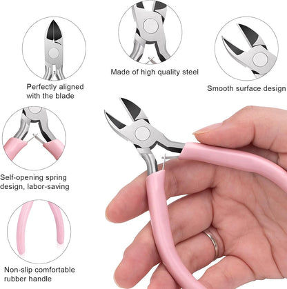 5 Pack Jewelry Pliers Tool Set, Includes Round, Chain, Needle, Bent & Zipper Pliers for Repair, Wire Wrapping & Crafts - Crafty Corner