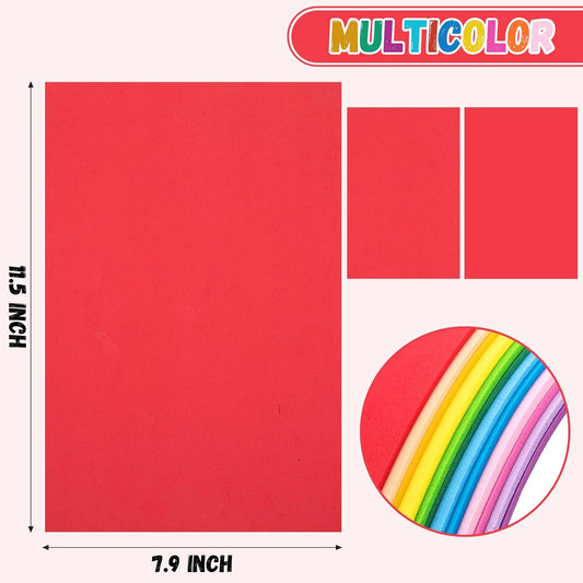 12 Pack Foam Sheets Craft 8 x 12 inch, 12 Colors Eva Foam Paper for Art Crafts Projects, Classrooms Scrapbook DIY Projects, Back to School Supplies (EVA 01) - Crafty Corner