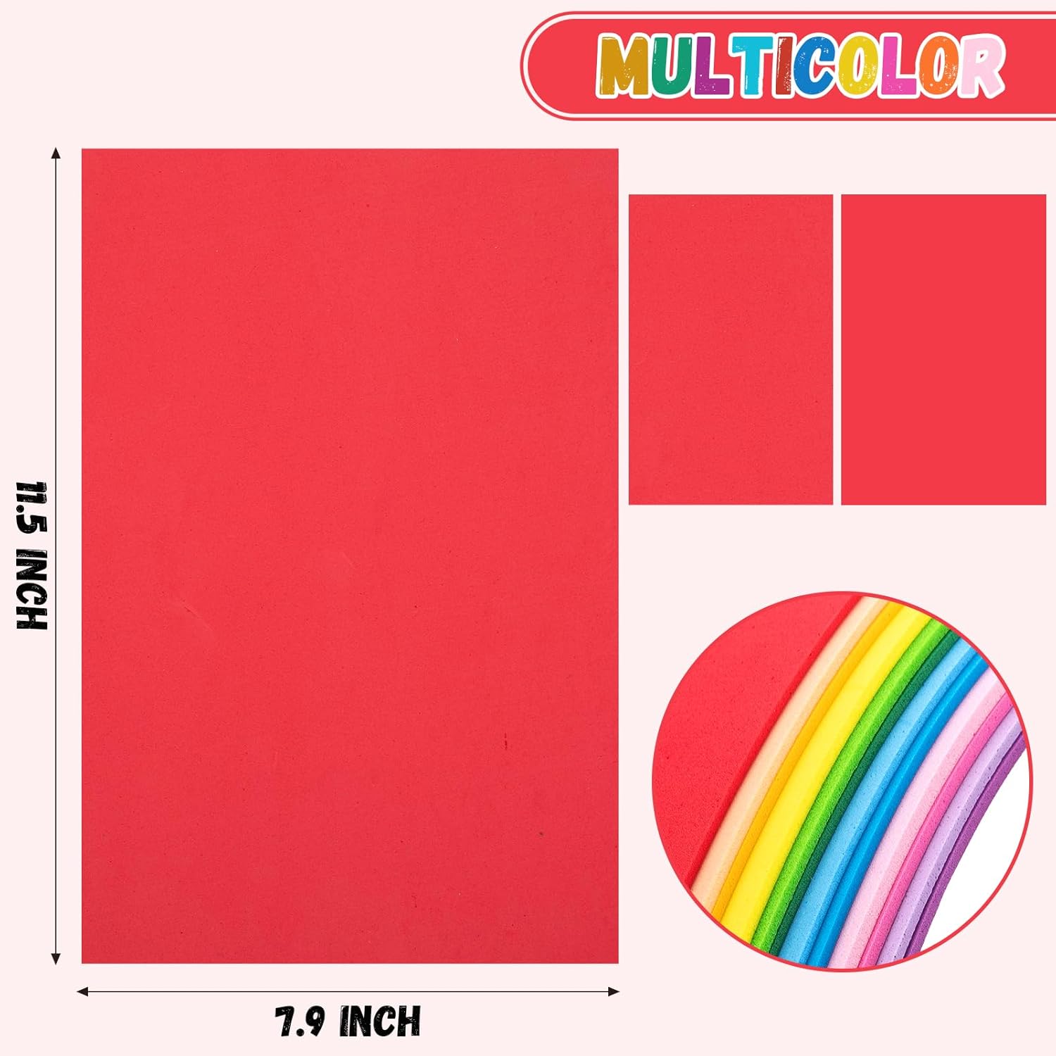 12 Pack Foam Sheets Craft 8 x 12 inch, 12 Colors Eva Foam Paper for Art Crafts Projects, Classrooms Scrapbook DIY Projects, Back to School Supplies (EVA 01) - Crafty Corner