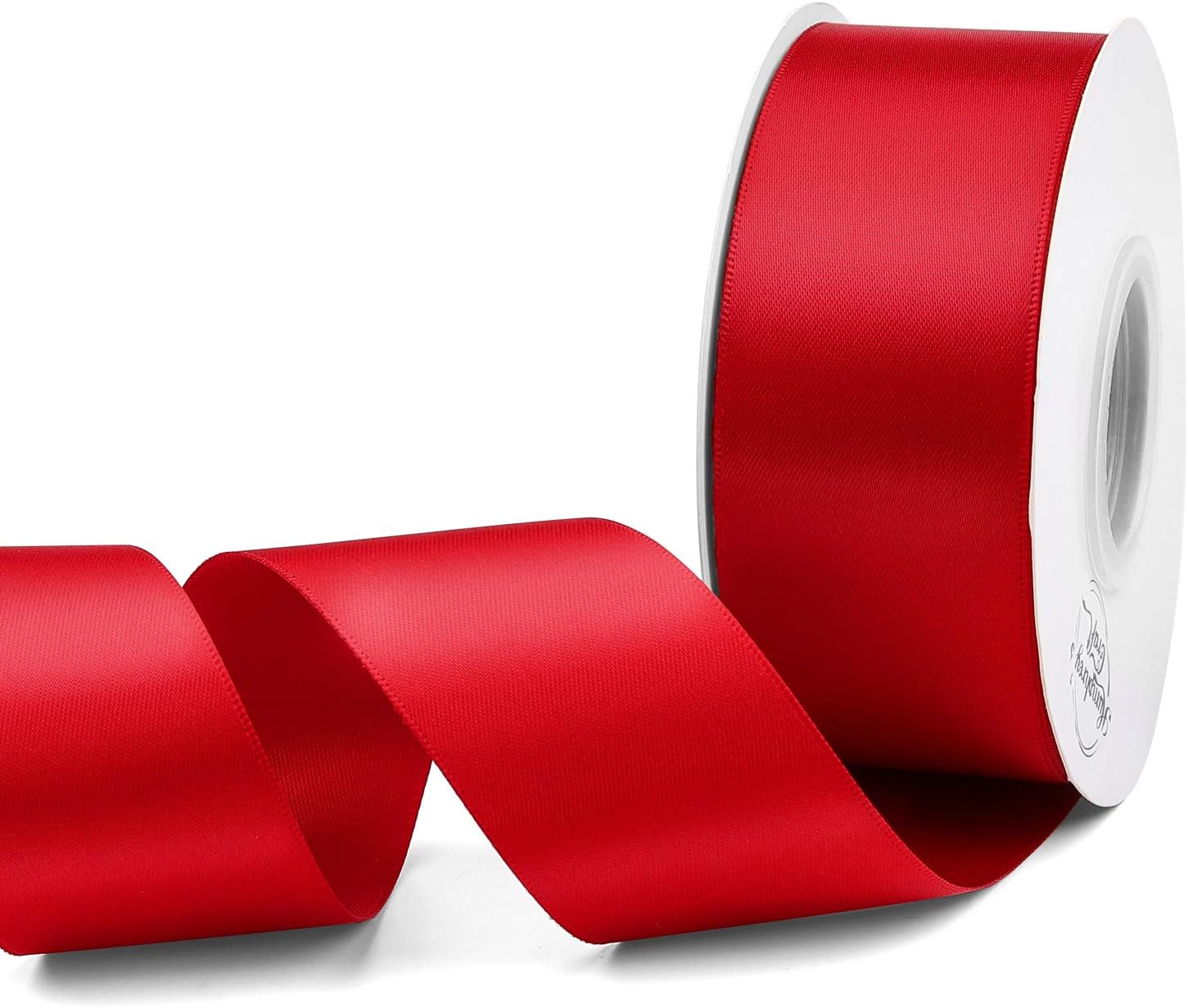 Humphrey's Craft 1-1/2 Inch Red Satin Ribbon Double Faced 25 Yards, Thick Silk Ribbon for Crafts Gift Wrapping DIY Bows Bouquet Decoration Sewing Christmas Tree Wedding and Invitation Card. - Crafty Corner