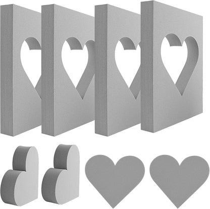 BAOFALI 4 Pcs Heart Cut Stamping Foam Grey Moldable Foam Stamps Plastic Dry Foam Stamp Pad Cut and Dry Foam Stamping Foam Block for Sculpture, Modeling, DIY Arts and Handicrafts Projects - Crafty Corner