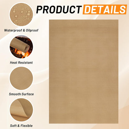 Svaldo Teflon Sheets for Heat Press 16x24, 10 Pack, Heat Press Paper for T Shirts, Hat, Reusable Non Stick PTFE Teflon Sheet, Iron Transfer Paper for Sublimation Machine, Craft & Baking