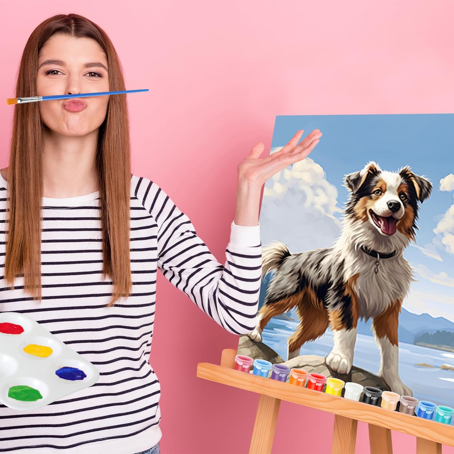 Zhanmai 12 Pack Pre Drawn Canvas for Painting Sip and Paint Kit 8" x 10" Paint Party Set Canvas Painting Pre Printed Canvases for Party Favor DIY Virtual Adult's Date Night(Animals) - Crafty Corner