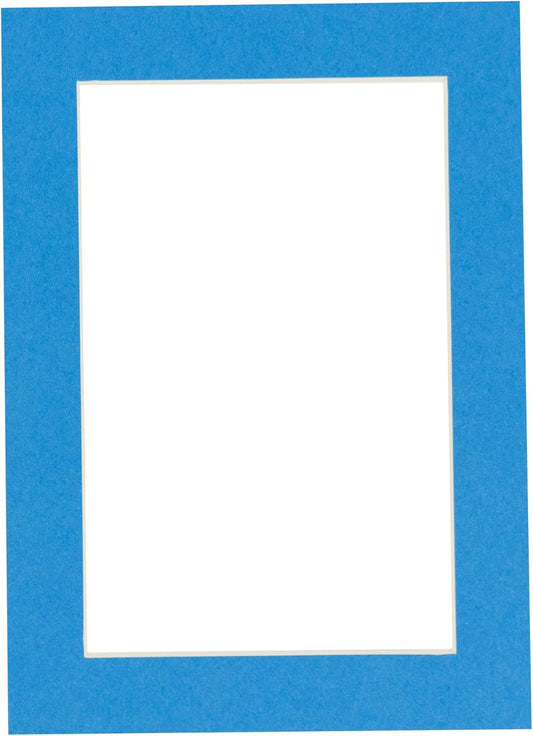 11x14 Mat for 8.5x11 Photo - Precut Bay Blue Picture Matboard for Frames Measuring 11 x 14 Inches - Bevel Cut Matte to Display Art 8.5 x 11 Inches - Acid Free ONE MAT with Backing Board & Clear Bag