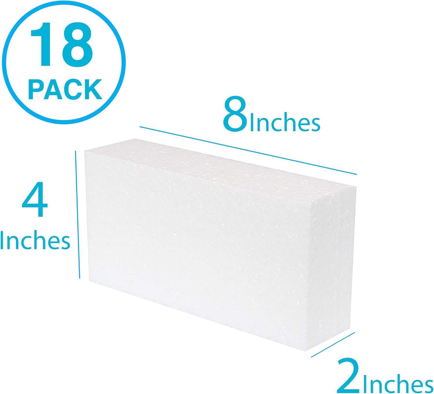 Silverlake 8x4x2 Craft Foam for Styrofoam Block Projects (18-Pack) - Crafty Corner