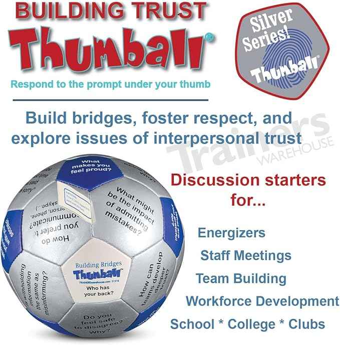 Trainers Warehouse 6" Thumball Collection, 32 Prompts for Conversation, Team Building, Relationship and Training