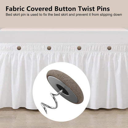 Linen Fabric-Covered Twist Pins - 8 Colors Upholstery Pins & Bed Skirt Pins -Used to Secure Sofa Cushion, Armrest Covers, Furniture & Bed Skir(12, Brown)