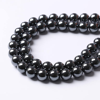 71pcs 6mm AAA Black Hematite Beads Natural Stone Gemstone Round Loose Beads for Jewelry Making DIY Bracelets Necklace Earrings