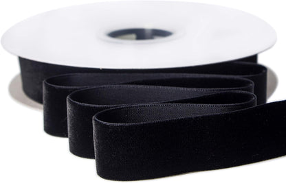 Ribbli Polyester Black Velvet Ribbon,1Inch,10-Yard Spool,Use for Choker,Gift Wrapping,Floral Bouquets, Boutonnieres - Crafty Corner