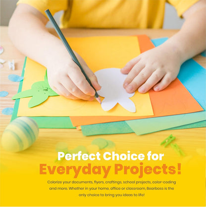 Yellow Colored Cardstock Thick Paper 50 Sheets, 8.5" x 11" Heavyweight 92lb Cover Card Stock for Crafts and DIY Cards Making