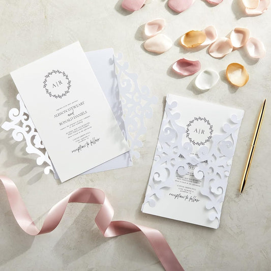 Metallic Shimmer Paper Sheets - White, 8.5 x 11 In, 110 GSM, 96 Sheets, Double-Sided - Invitations & Crafts, Printer-Friendly, Scrapbooking & DIY Projects