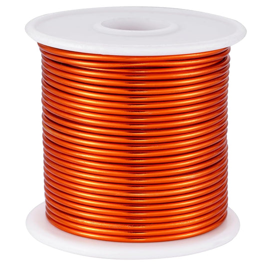 12 Gauge Orange Aluminum Craft Wire (105FT) - Anodized for Jewelry Making, Beading Floral, Plant Gardening, Sculpting & Modeling Craft Wire (Orange #12, 2mm) - Crafty Corner