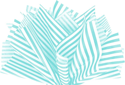 Flexicore Packaging Azure Pin Stripe Print Gift Wrap Tissue Paper Size: 15 Inch X 20 Inch | Count: 10 Sheets | Color: Azure Pin Stripe
