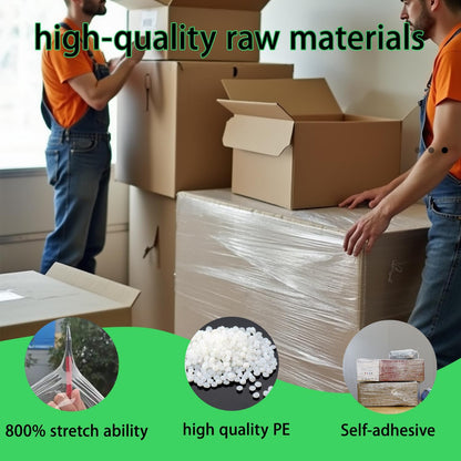 Mini Clear Stretch Wrap Film roll,5''x1000ft,4 Packs with 1 Plastic Handle,Self Adhering Industrial Plastic Wrap for Pallet Wrap,Heavy Duty Packaging,Moving,Transparent Shrink Wrap,80 Gauge