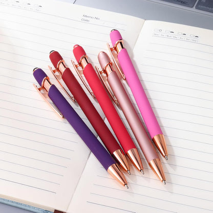 12 PCS 2 in 1 Stylus Ballpoint Pen with Stylus Tip, 1.0 mm Black Ink Metal Pen Stylus Pen for Touch Screens (12 Colors-2)