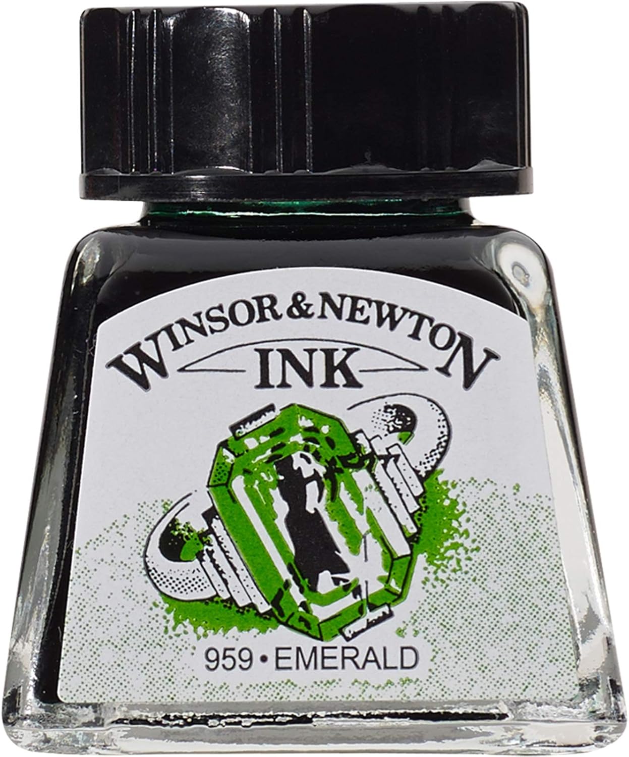 Winsor & Newton Drawing Ink, 14ml Bottle, Emerald - Crafty Corner