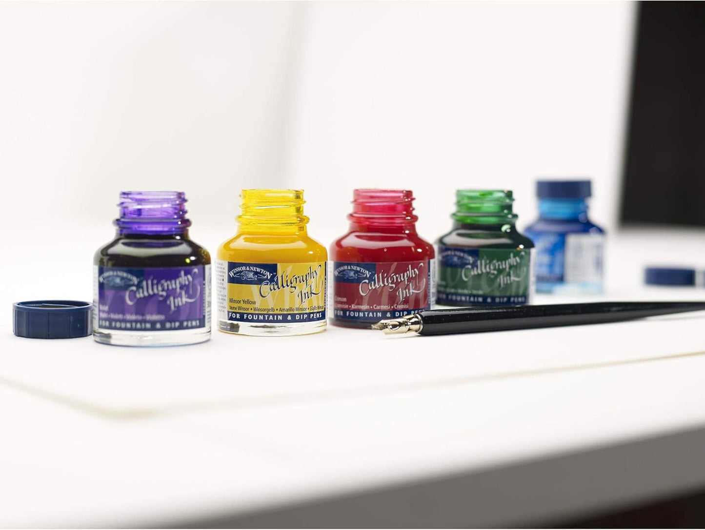 Winsor & Newton Calligraphy Ink, 30ml (1-oz) Bottle, Dark Blue - Crafty Corner