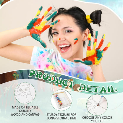 Zhanmai 12 Pack Pre Drawn Canvas for Painting Sip and Paint Kit 8" x 10" Paint Party Set Canvas Painting Pre Printed Canvases for Party Favor DIY Virtual Adult's Date Night(Animals) - Crafty Corner