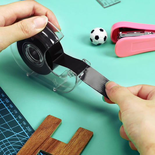 STOBOK Magnetic Tape Dispenser, Flexible Magnetic Tape Magnetic Strip with Adhesive Backing and Tape Dispenser, Magnetic Tape Roll for Crafts DIY Projects Home Office Use