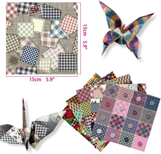 Square Origami Paper 6x6 Double Sided 50 Sheets 50 Colors 70GSM Origami Kit Japanese Chiyo Easy Fold Arts Crafts DIY Handwork Beginner Cloth - Crafty Corner