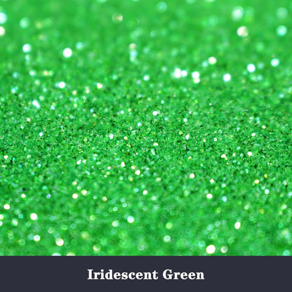 High Capacity 260g Iridescent Fine Glitter,Shaker Bottle Fine Glitter for Epoxy Resin DIY Craft,Rainbow Fine Glitter for Nail Art Face Body Glitter Tumbler Making (IRI Green)