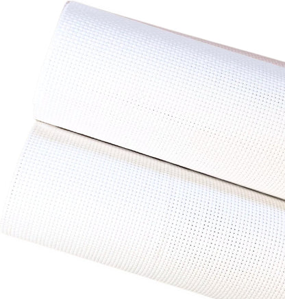 2 Sheets of White 11 Count Aida Cloth – 21 x 21 Inch Pre-Cut Fabric Squares – Cross Stitch Fabric – 100% Cotton – Ideal for Needlework & Embroidery – The Knotty Unicorn