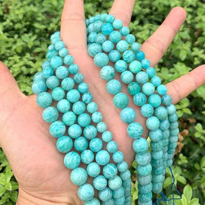 90pcs Adabele Natural Grade A Brazil Amazonite Healing Gemstone 4mm Small Round Beads Gem Stone Spacer for DIY Craft Jewelry Making GE8-4