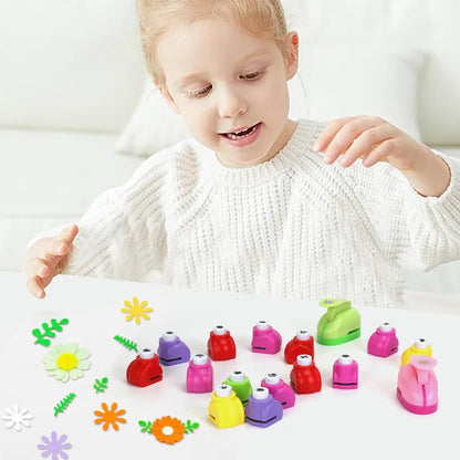 Paper Punches, Punch Craft Set Punches, Hole Punch Shapes Scrapbooking Supplies for Kindergarten Teacher Office Supplies and DIY Arts (Cute 2pcs + Mini 15pcs) - Crafty Corner