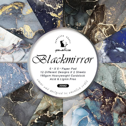 Marbled Scrapbook Paper Pad Color Marble Patterned Paper 6×6,24 Sheets Single-Sided Scrapbooking CardStock Papers Pad for Holiday Cardmaking DIY Origami Journaling. - Crafty Corner