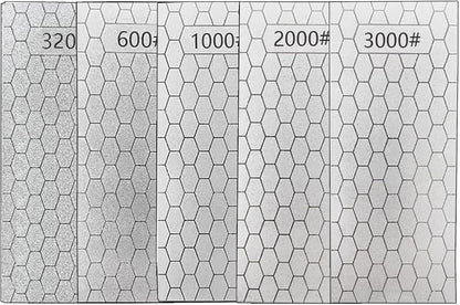 Diamond Sharpening Stone, 5 Pcs Knife Sharpening Stone for Kitchen Sharpening, Diamond Lapping Plate Coarse/Medium/Fine Grit Sharpener, 320/600/1000/2000/3000 Grit