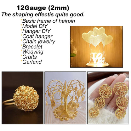 12 Gauge(2mm) Aluminum Wire 35 Yards Anodized Metal Wire for Bonsai Armature Crafting Sculpting Jewelry Craft Making Beading Floral (Brown, 12 Gauge)