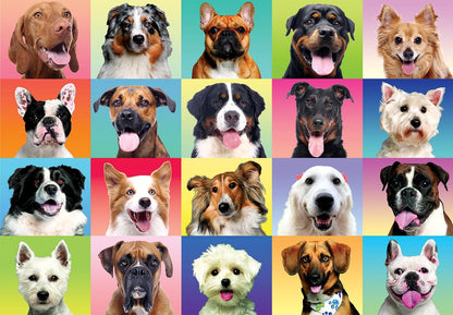 JOYIN 300 pcs Multicolor Dogs Puzzles, Jigsaw Puzzle for Kids and Adults(27.6" x 19.7"), Puppy Theme Puzzles for Teens, Collection Gift Home Art Decor