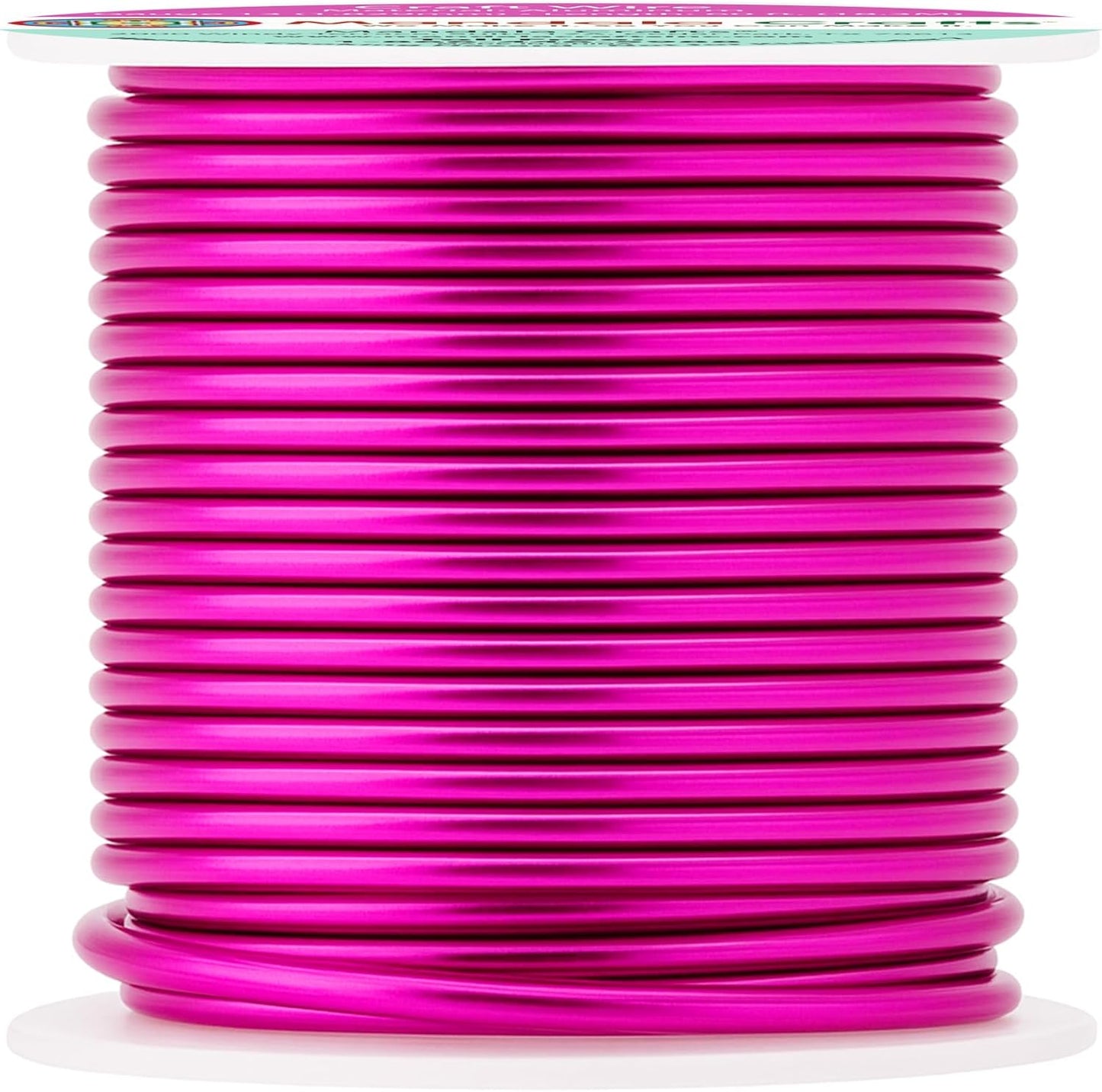 Mandala Crafts 13 Gauge Anodized Aluminum Craft Wire for Jewelry Making - 60 FT Colored Flexible Magenta Wire - Bendable for Bonsai Armature Crafting Sculpting - Crafty Corner