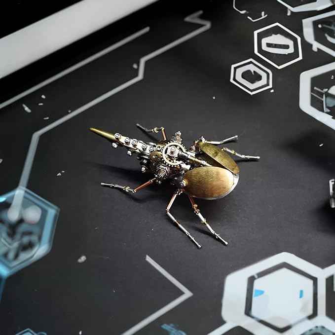 3D Metal Puzzles, Steampunk Bug Sculpture Hercules Beetle Mechanical Insects Model,Metal Building Hobby kit DIY Projects, Fun for Birthday (Aristolochia)